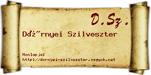 Dörnyei Szilveszter névjegykártya